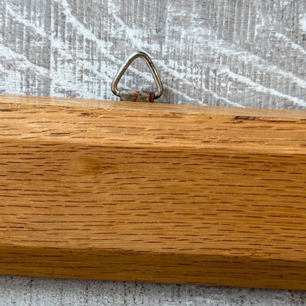 VTG Oak Peg Rail Wall Hook Rack