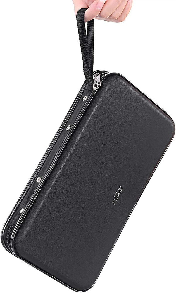 72 Disc CD DVD Case Holder Hard Shell Storage Wallet Black Organizer