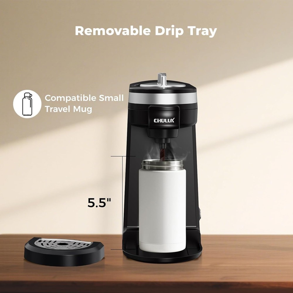 Portable Single Serve Coffee Machine - Fast Brewing & Effortless Cleanup