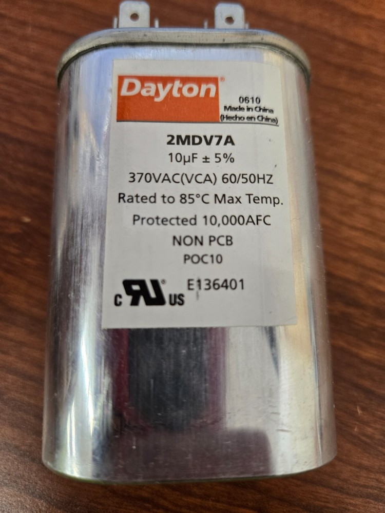 Dayton Capacitor 2MDV7B 370VAC 10 uF