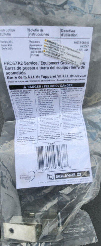 Square D PKOGTA2 Ground Bar