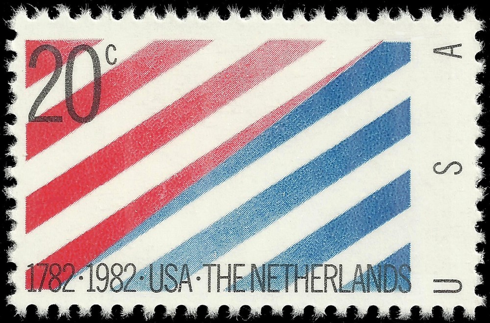 Scott 2003, The 20Ȼ Netherlands Bicentennial Issue from 1982 - MNH