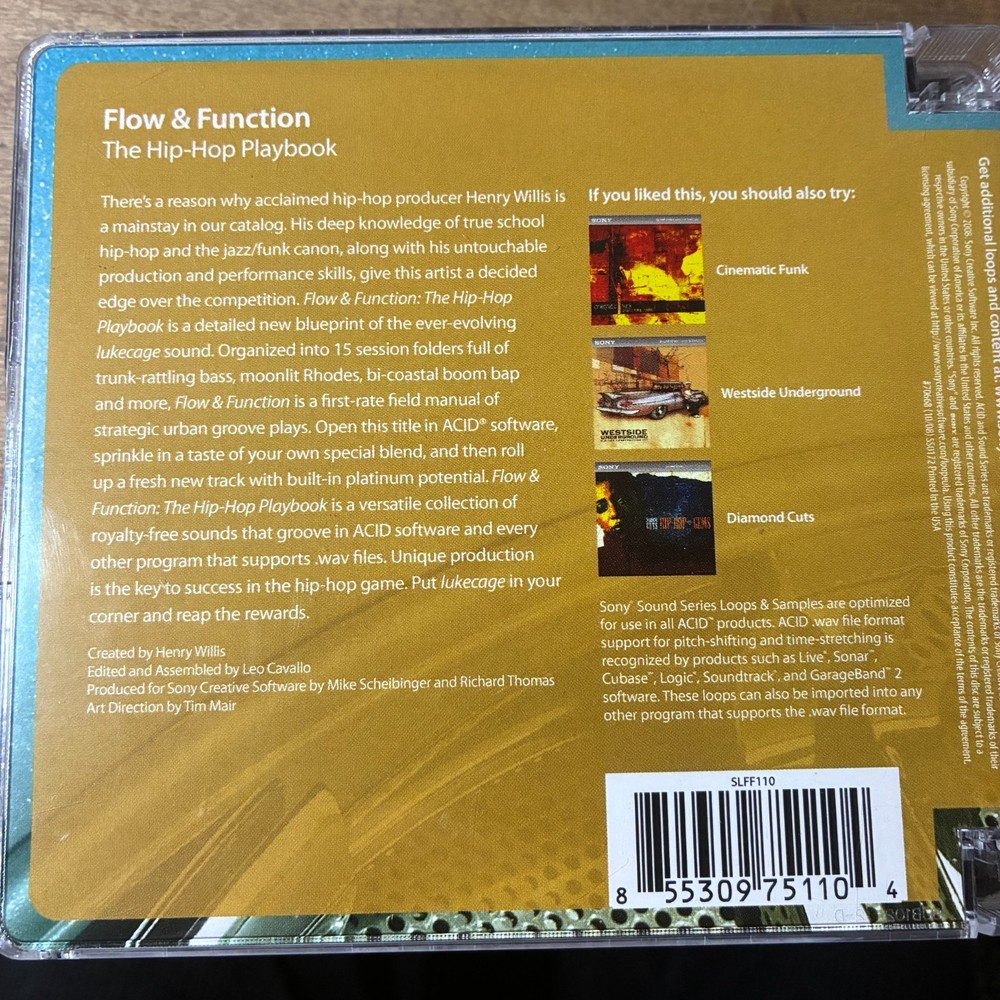 Flow & Function The Hip Hop Playbook Sound Series Loops and Samples CD