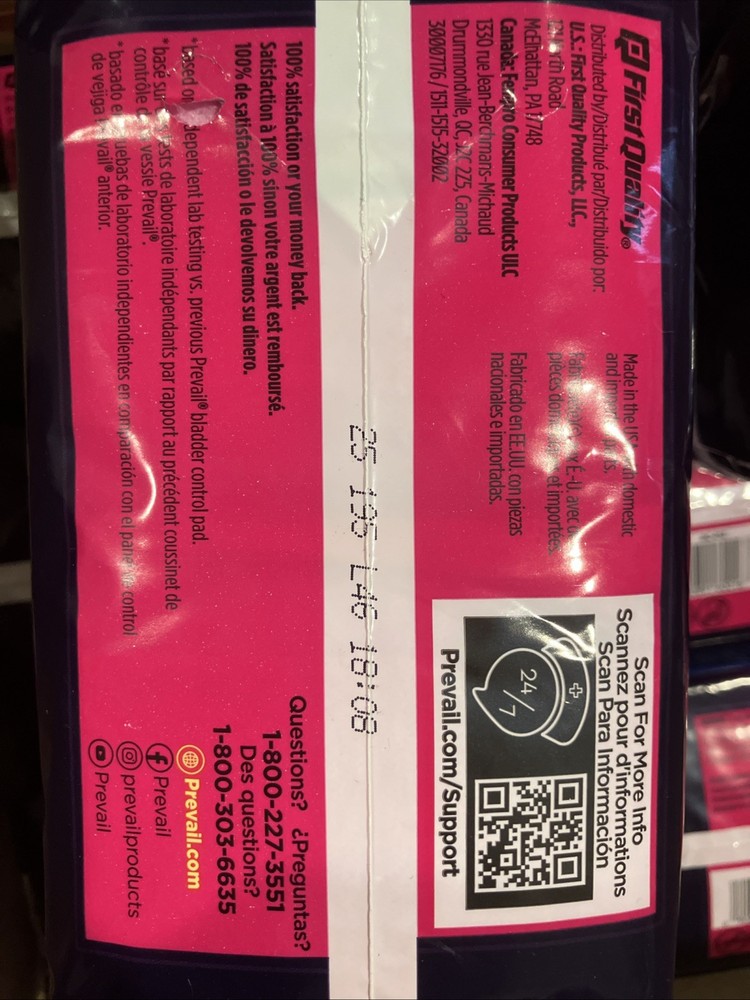 Prevail Maxsorb+ Zone Daily Pads 16 Count