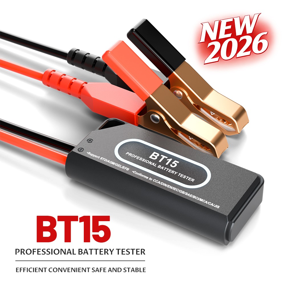 Car Battery Tester 12V Digital Voltmeter LCD Display LED Indicator Compact BT15