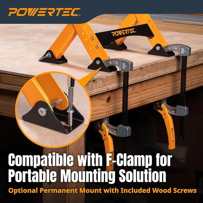 Folding Stand Router Tables Adjustable Height Wall Mount Quick Setup Drill Guide