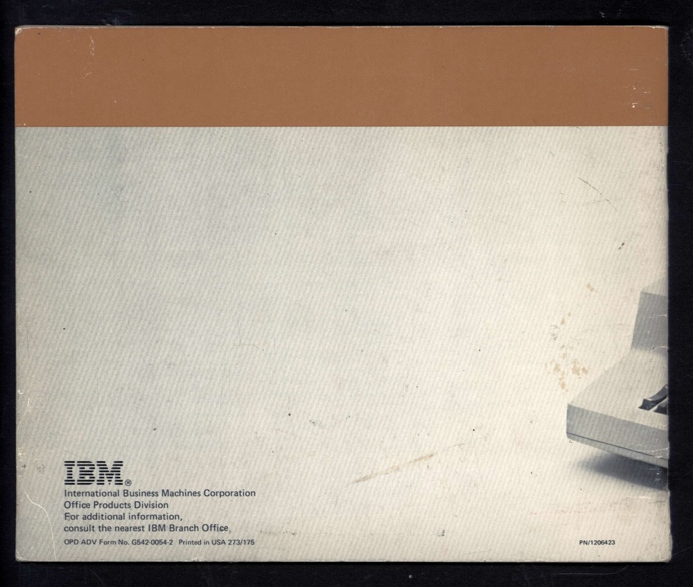 operating instructions for IBM correcting SELECTRIC & SELECTRIC II TYPEWRITER