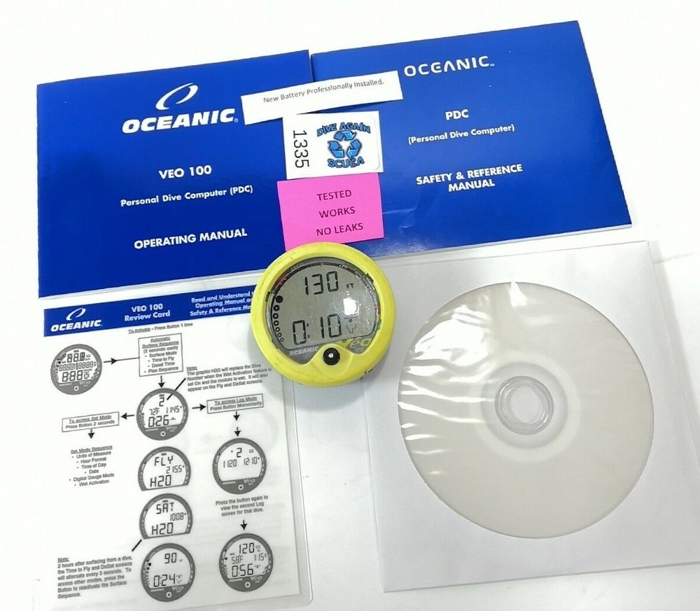 Oceanic Veo 100 Scuba Dive Computer Puck Module Diving Veo100 Diving #1335