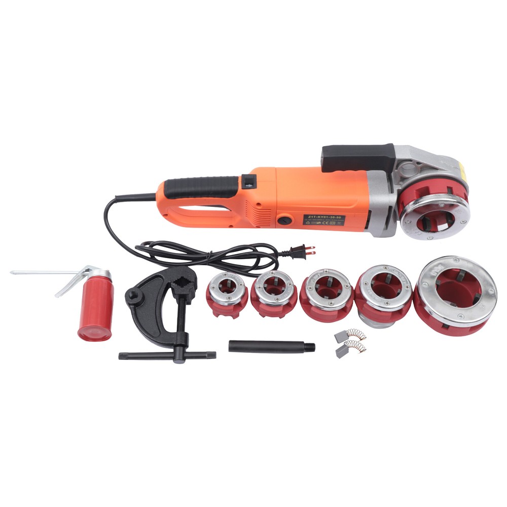 1/2" - 2" Electric Pipe Threader Pipe Threading Machine 2300W 6 Dies