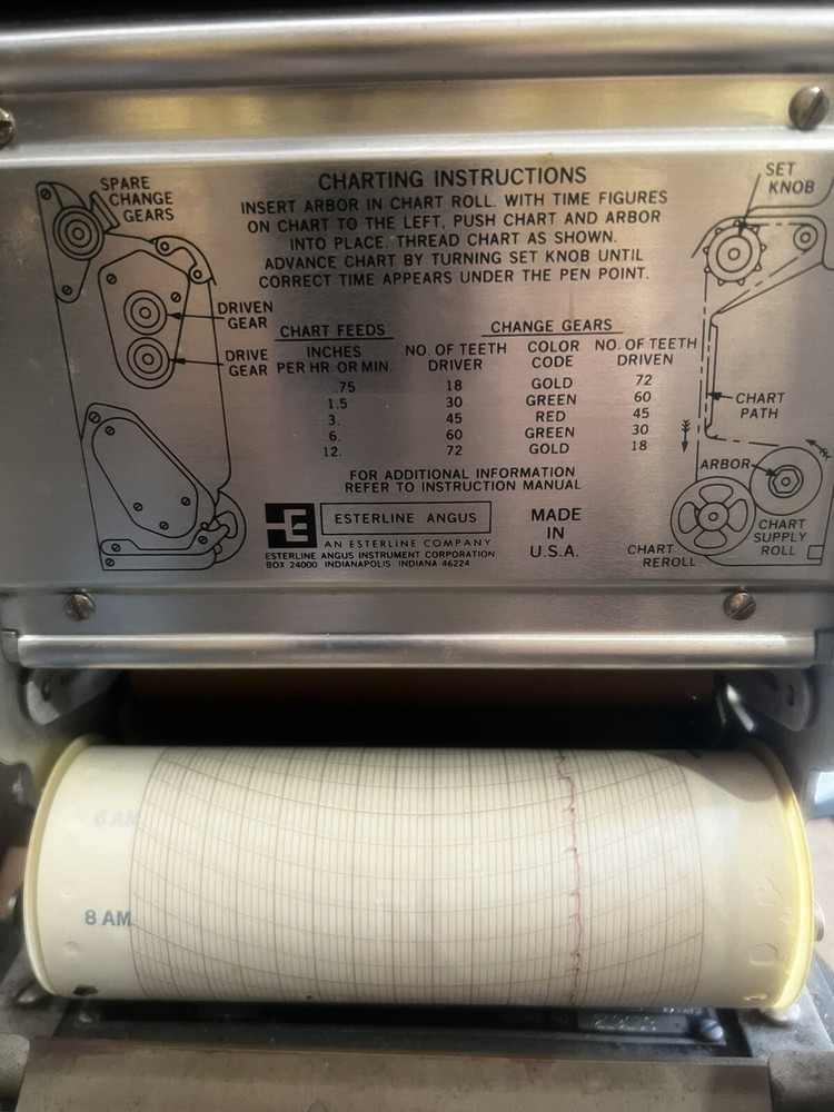 VINTAGE Esterline Angus Graphic Voltmeter Analog Recorder