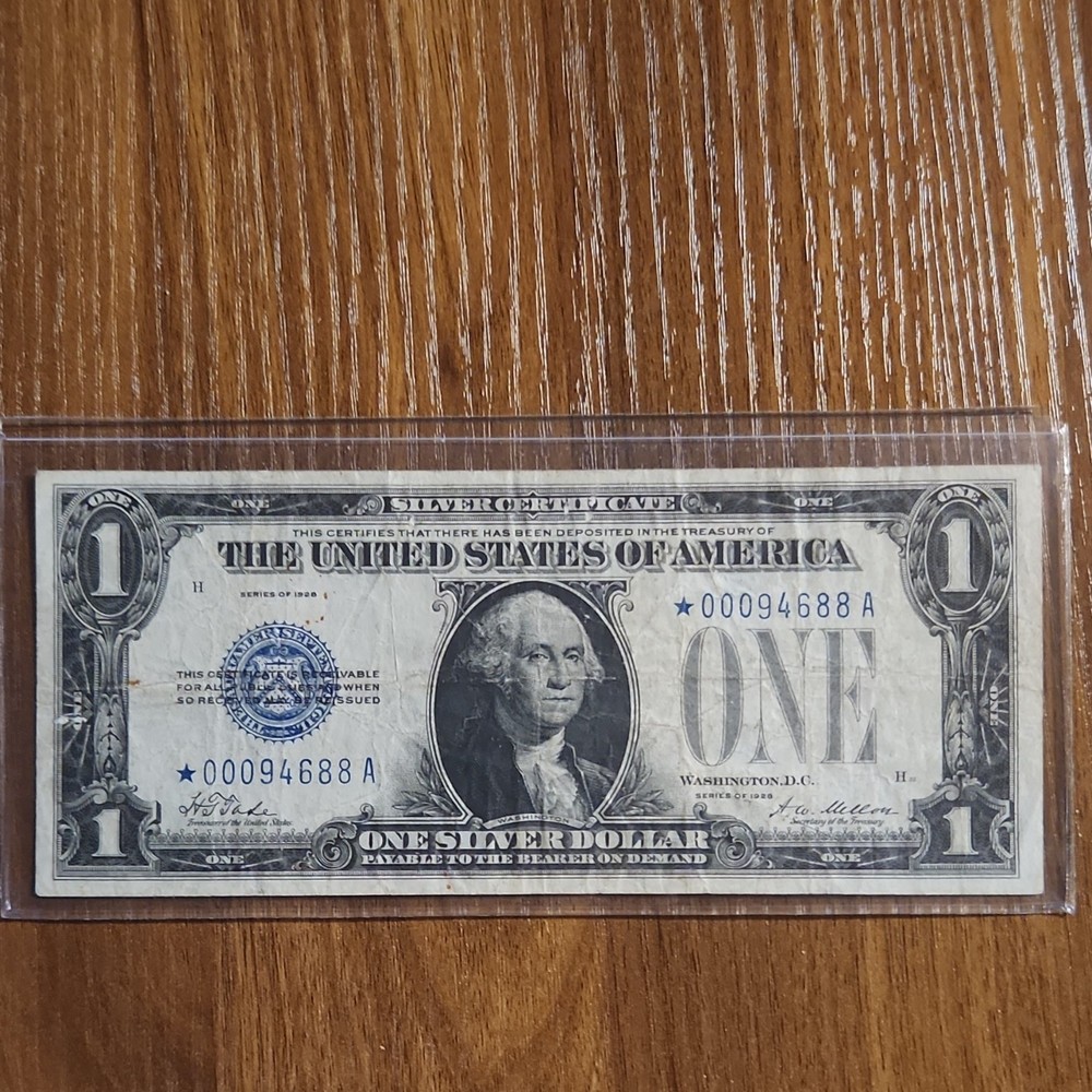 1928 1$ Silver Certificate Star Note. Low Serial Number!