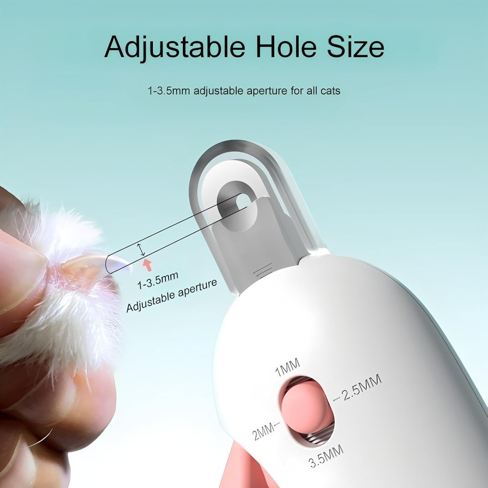 Adjustable Cat Nail Clipper to Avoid Excessive Cutting with Nail File