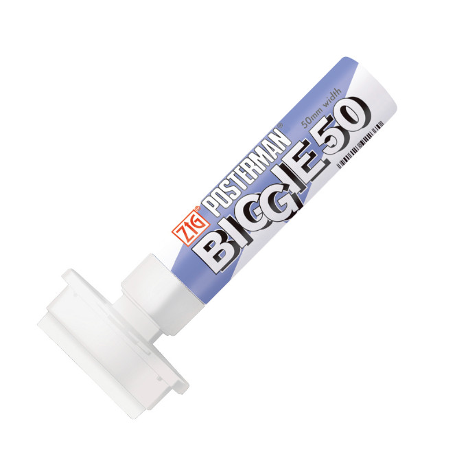 White Waterproof Posterman Pen - 50mm Nib - Biggie