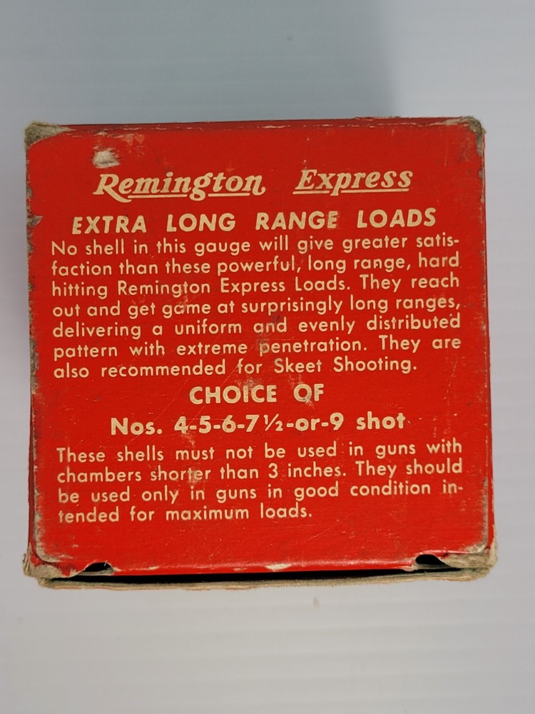 Vintage Remington Express Extra Long Range 410 Gauge Empty box