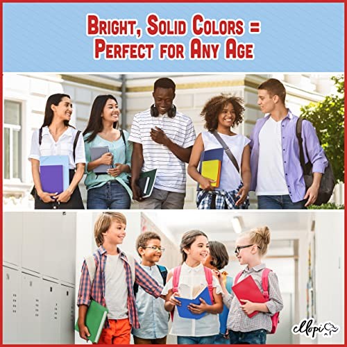 Stretchable, Easy Apply Book Covers 6 Pack Solid Book Cover Standard 6Pk 7