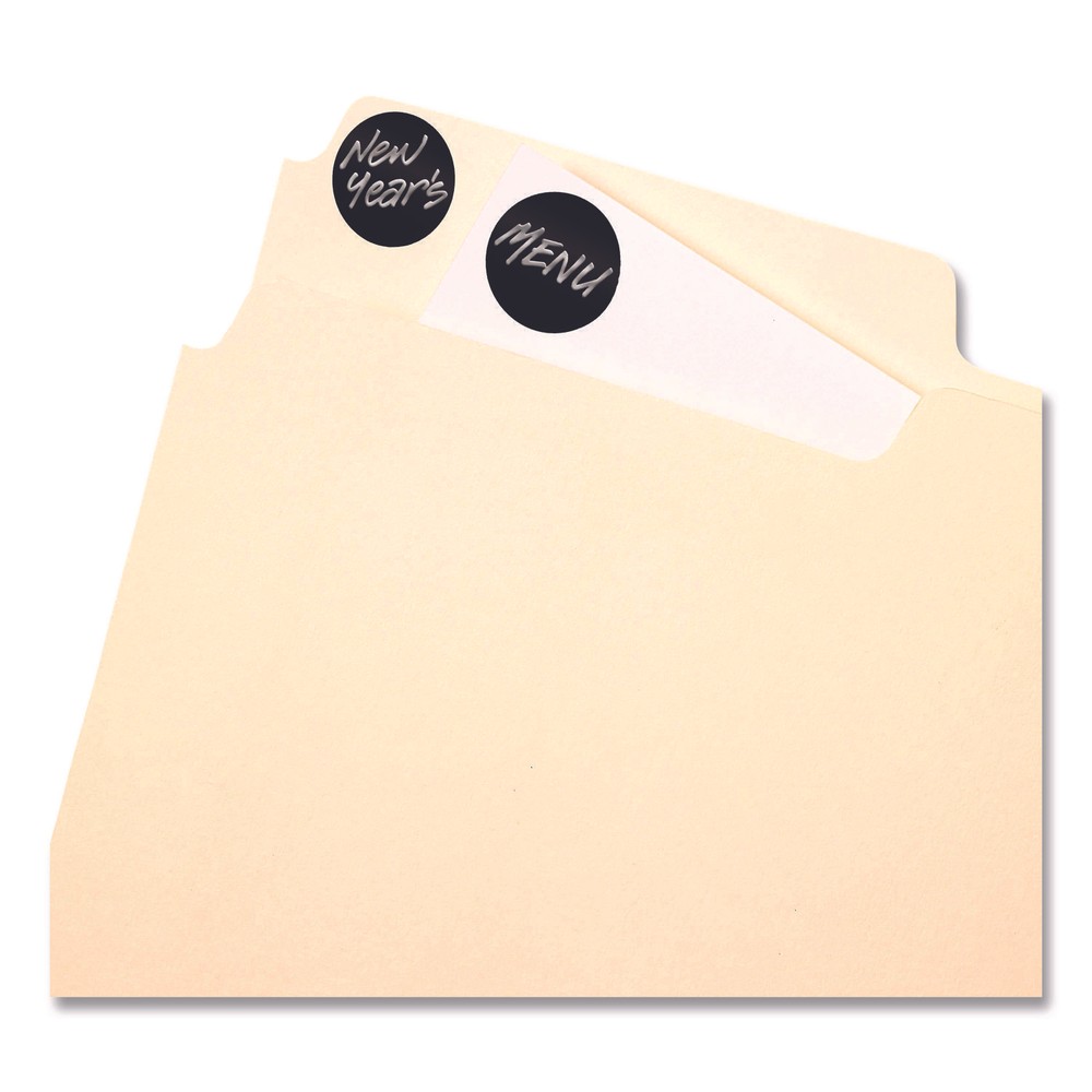 Avery® Handwrite Only Removable Round Color-Coding Labels, 3/4" dia, Black, 1008