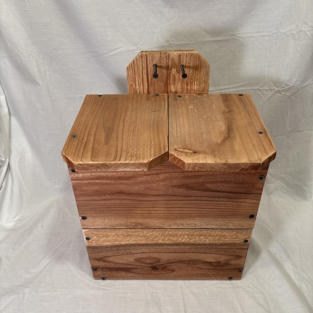 Solid Cedar Backyard Squirrel House Nesting Box - Wooden Wildlife Box- Large