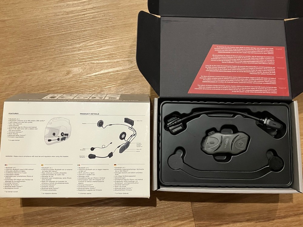 Sena Bluetooth Motorcycle Intercom. Full Kit, Excellent Condition, Original Pack