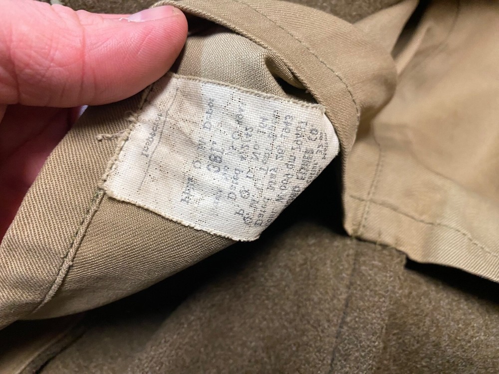 ORIGINAL WWII US ARMY WINTER M1938 "CUT DOWN" OVERCOAT COAT- MEDIUM/LARGE 42R