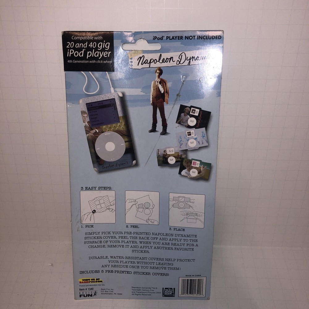 NAPOLEAN DYNAMITE Mini iPOD removable iPod Sticker Covers NEW IN BOX