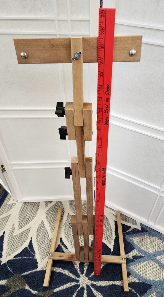Adjustable Wood Craft Needlework Embroidery Stand 36" Loops & Threads