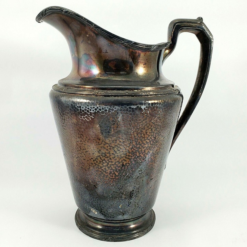 Vintage 1928 Reed & Barton Water Pitcher Hammered Surface Pattern 5585