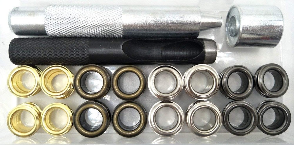 200 Sets - Grommet Eyelets 8mm 5/16" Inside Diameter with Setting Tool Canvas...