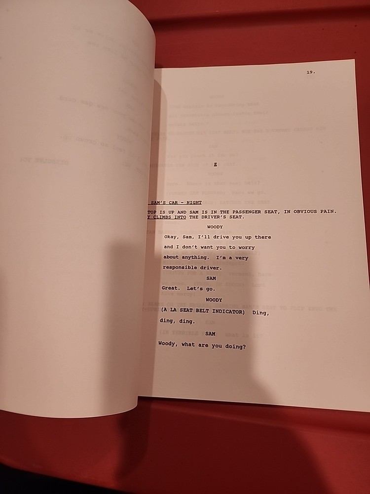 Paramount TV Show Cheers Script "Sam Time Next Year"