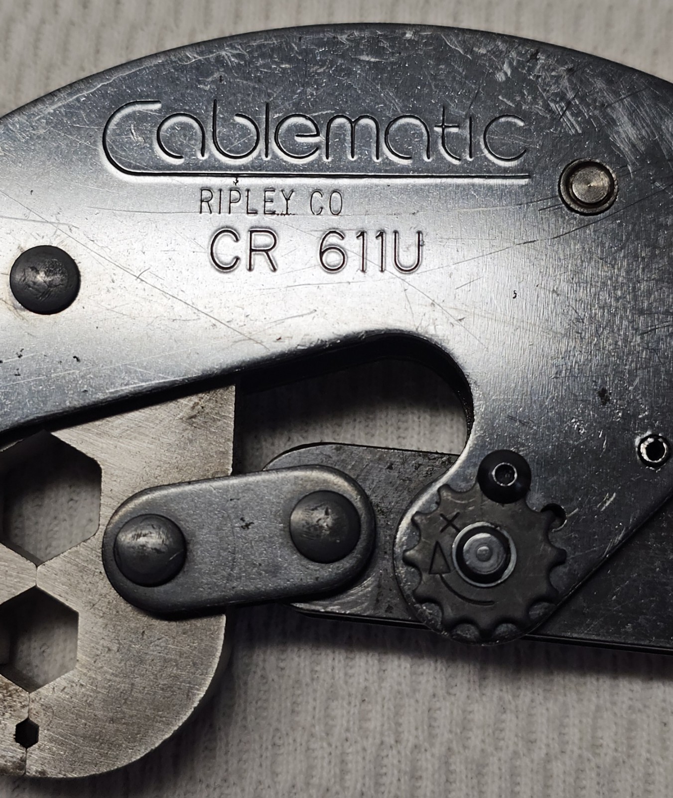 Vintage Ripley Co Cablematic CR 611U Hex Crimp Tool LN Lineman Bell System MINT