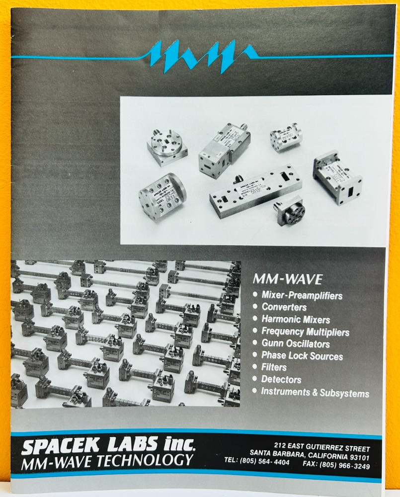 Spacek Labs, Inc MM-Wave Technology Catalog 91-D.