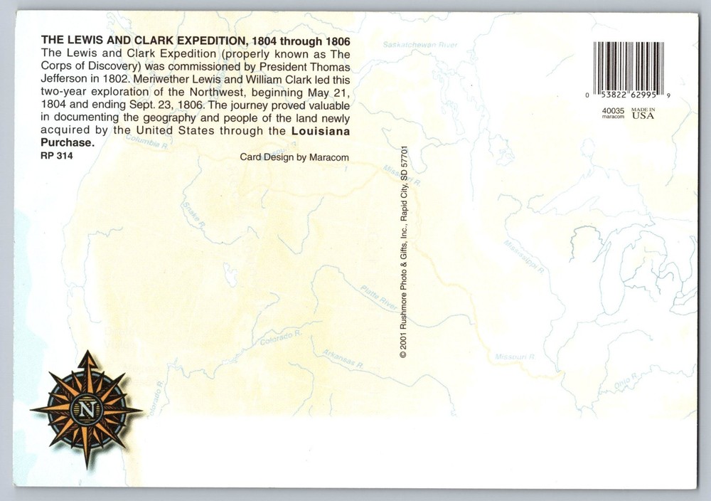 #3856 Lewis & Clark, Clark FDC Maxi Card
