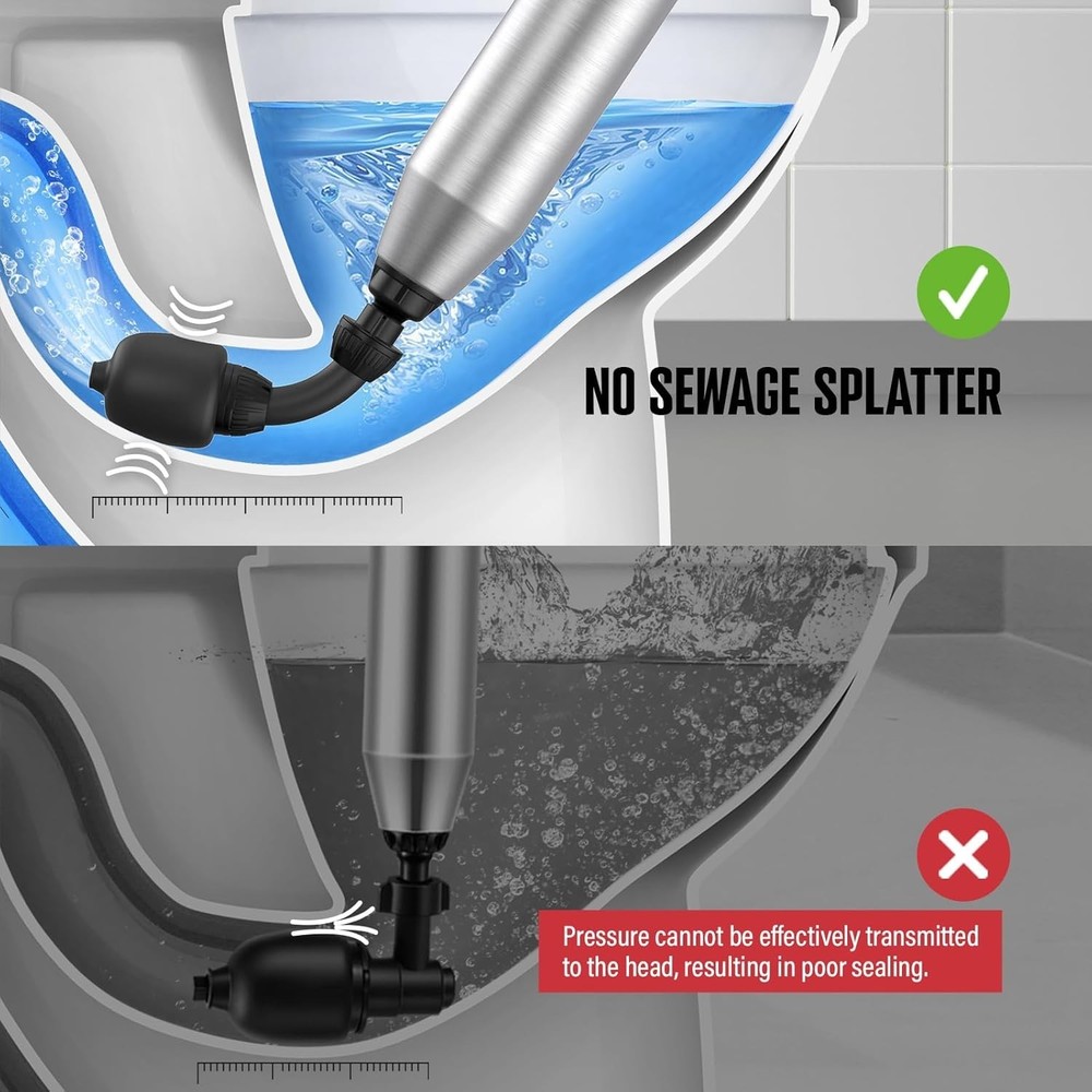 High Pressure Electric Toilet Plunger - Efficient Unclogging