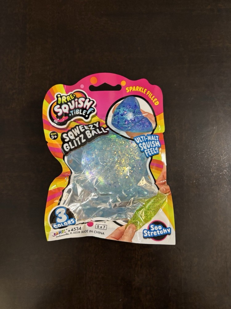 Irre-Squish-Tible Squishy Glitz Ball