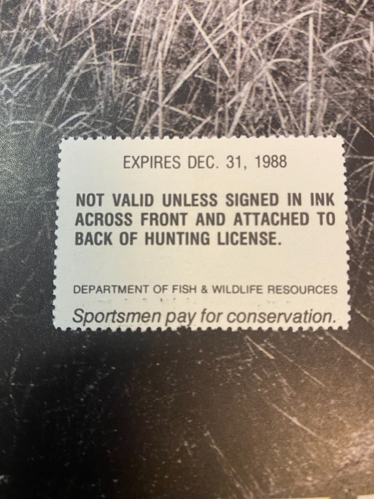 1988 Kentucky State Duck Stamp,