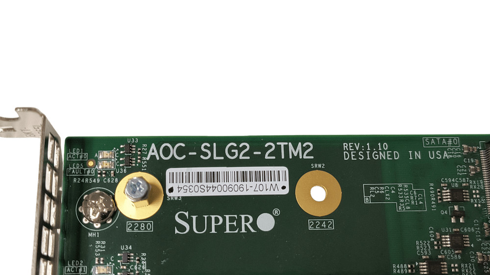 Supermicro AOC-SLG2-2TM2 Dual Port M.2 Raid Controller Half Height