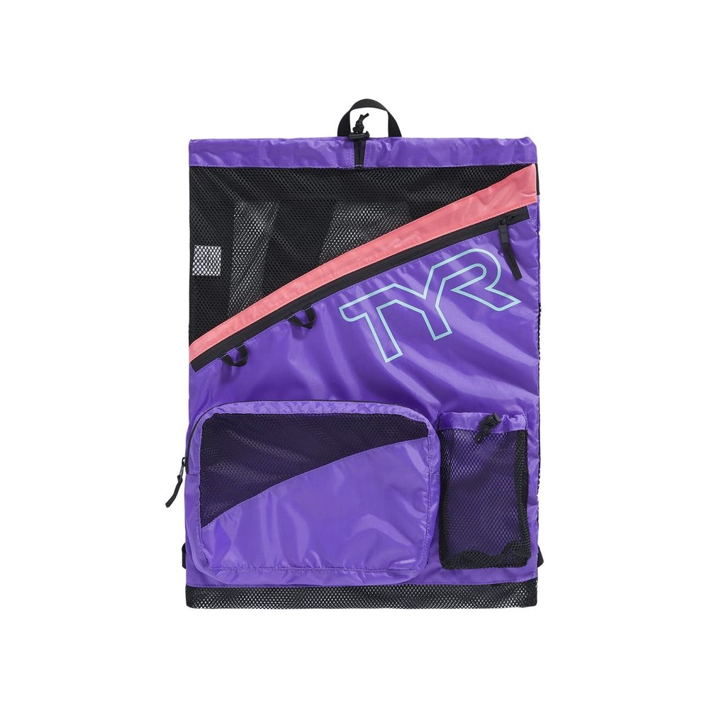 TYR Elite Team Mesh Backpack, Pink/Purple, one Size