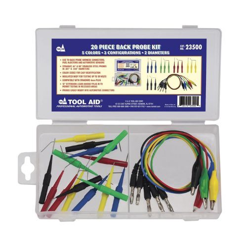 Tool Aid 23500 Back Probe Kit, 20pc Electrical Testing Set Automotive