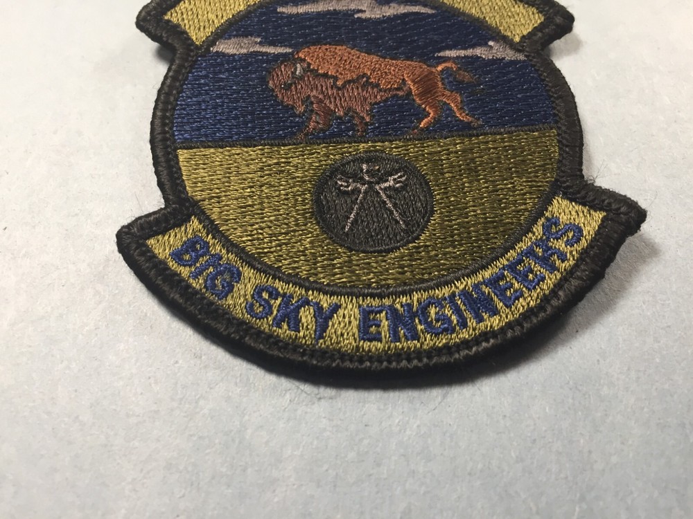 USAF 341 CES Big Sky Engineers Subdued sew-on Patch