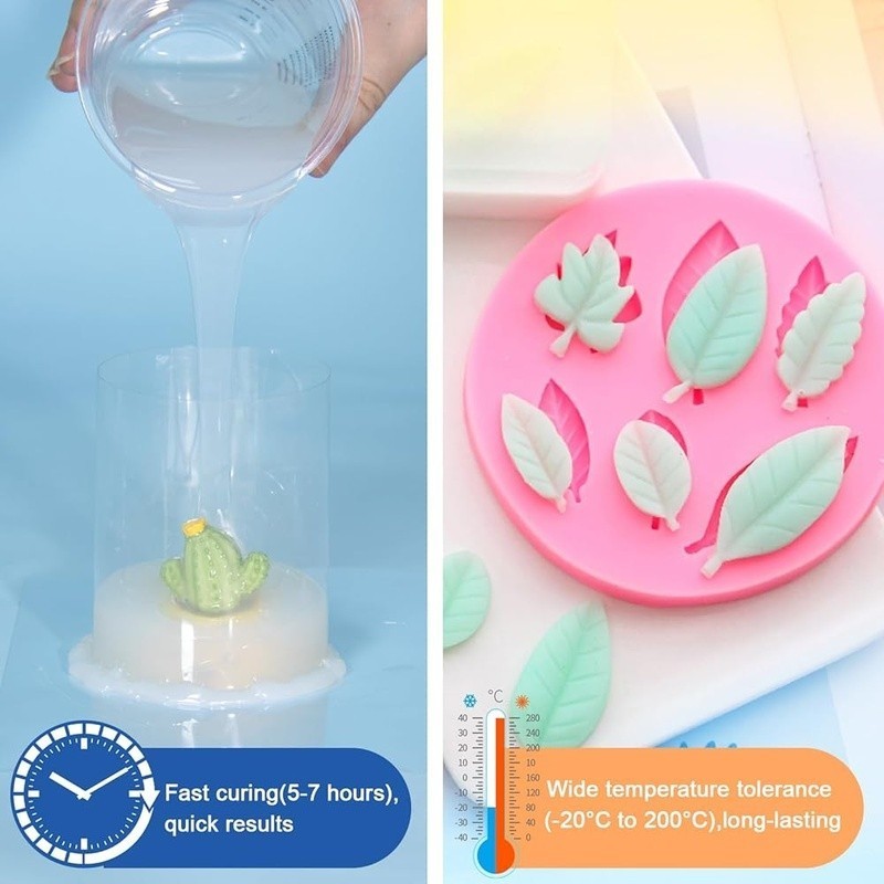 Liquid Silicone Mold Making Kit Quick Curing Bubble Free Flexible Durable New