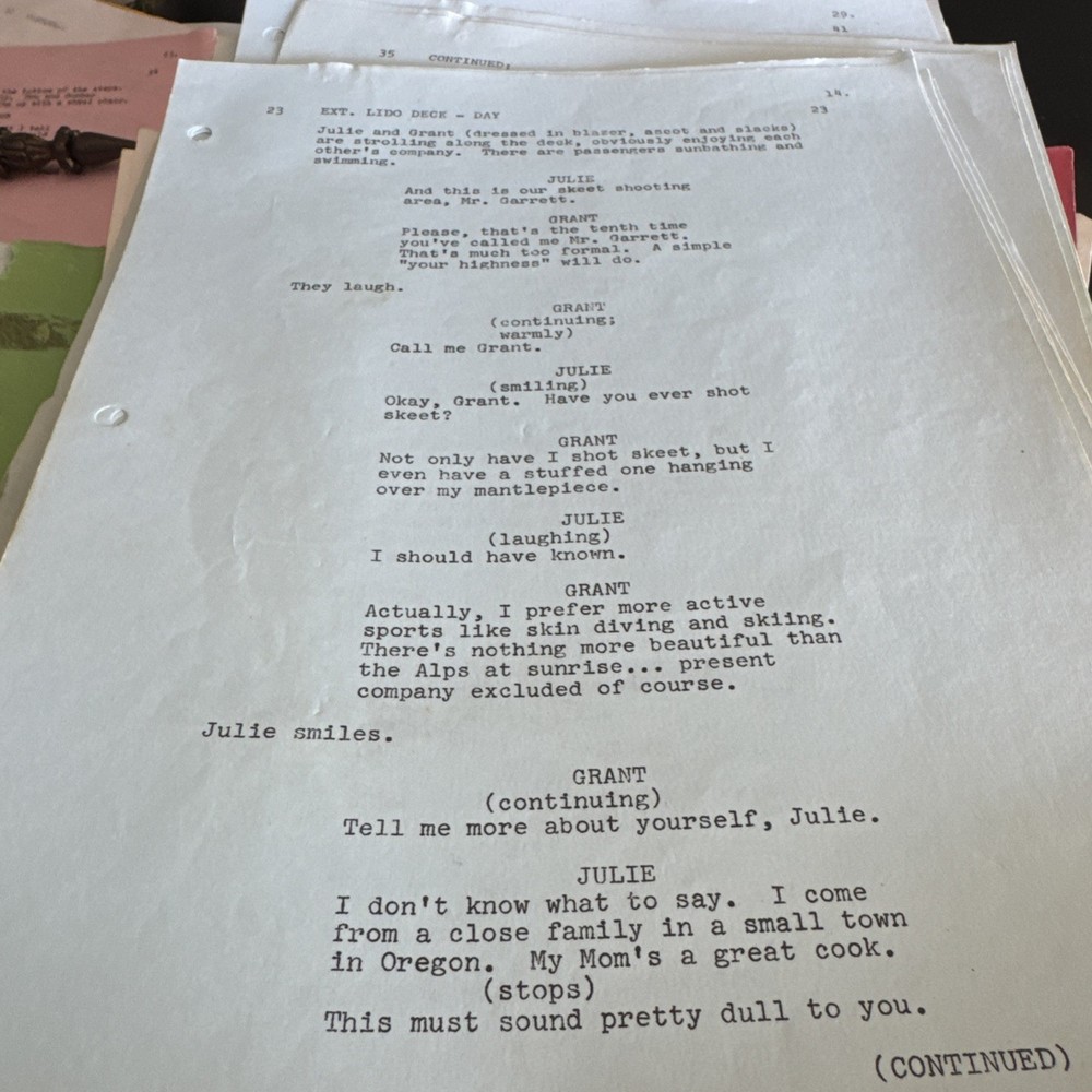 “THE LOVE BOAT” show script K-80
