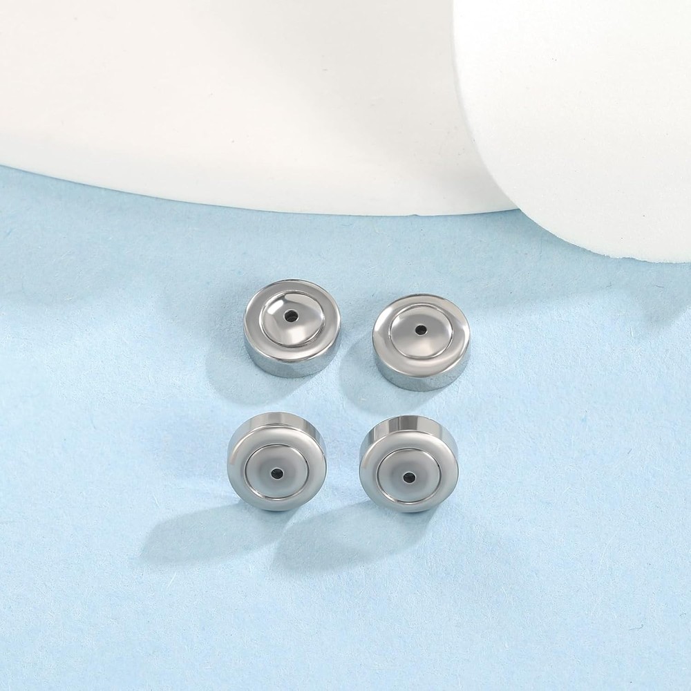 Earring Backs Replacements,4Pcs Dics Earring Backs for Studs, Diamond Earrings,