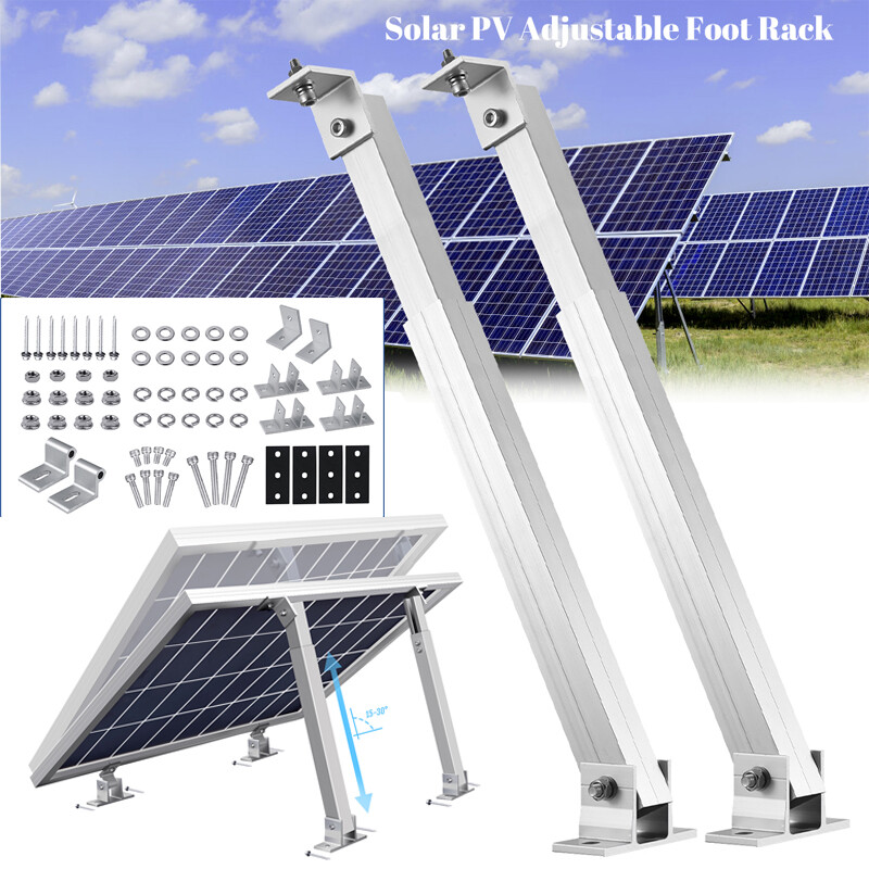 Solar Panel RV Tilt Mount Brackets Adjustable Frame Rooftop Flat Surface Home US