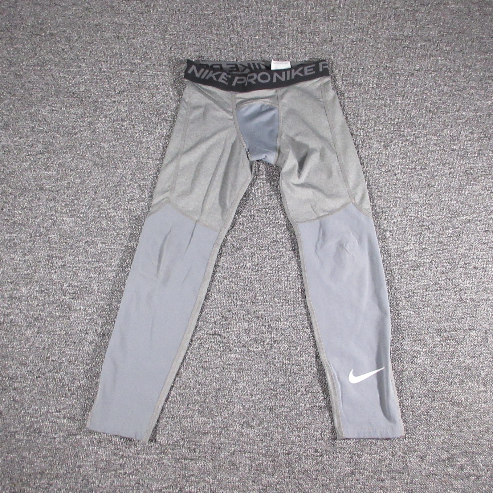 Nike Pro Dri-FIT Compression Pants Small Gray Logo Men’s Tight Athletic Tights