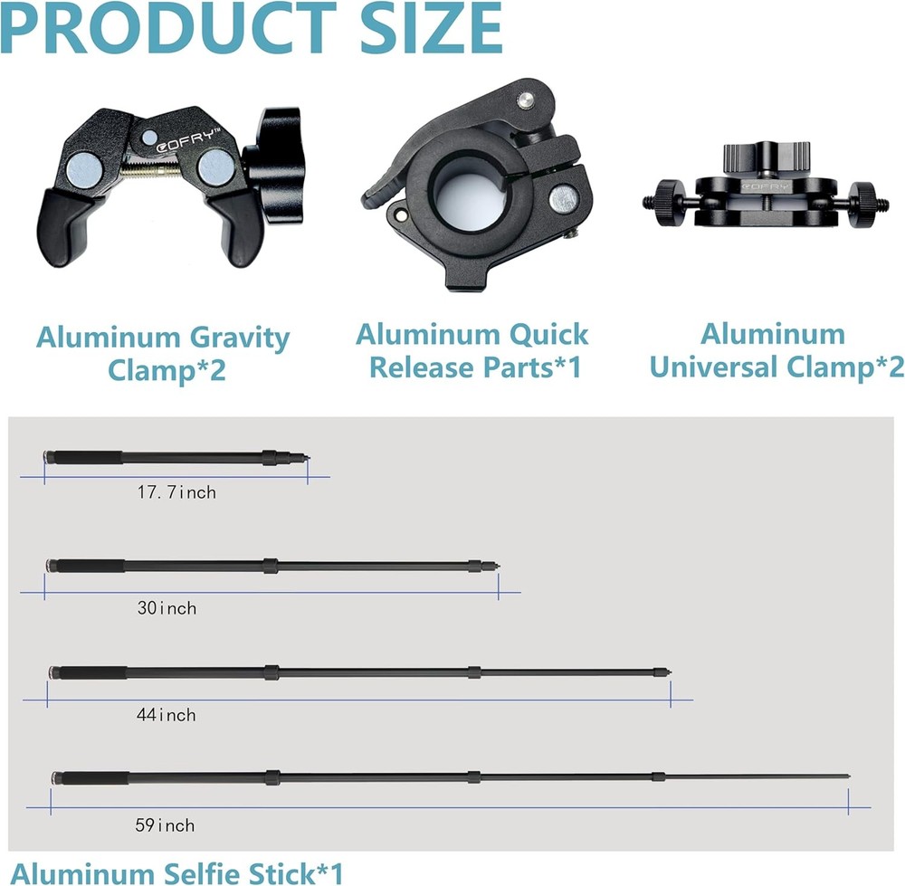 360 Motorcycle Mount Kit, Universal Adjustable Motorcycle Camera Mount for Motor