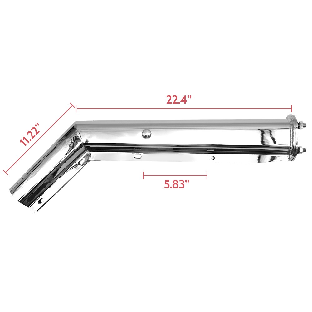 Chrome-plated Slanted Mud Flap Bracket For Semi-trailers