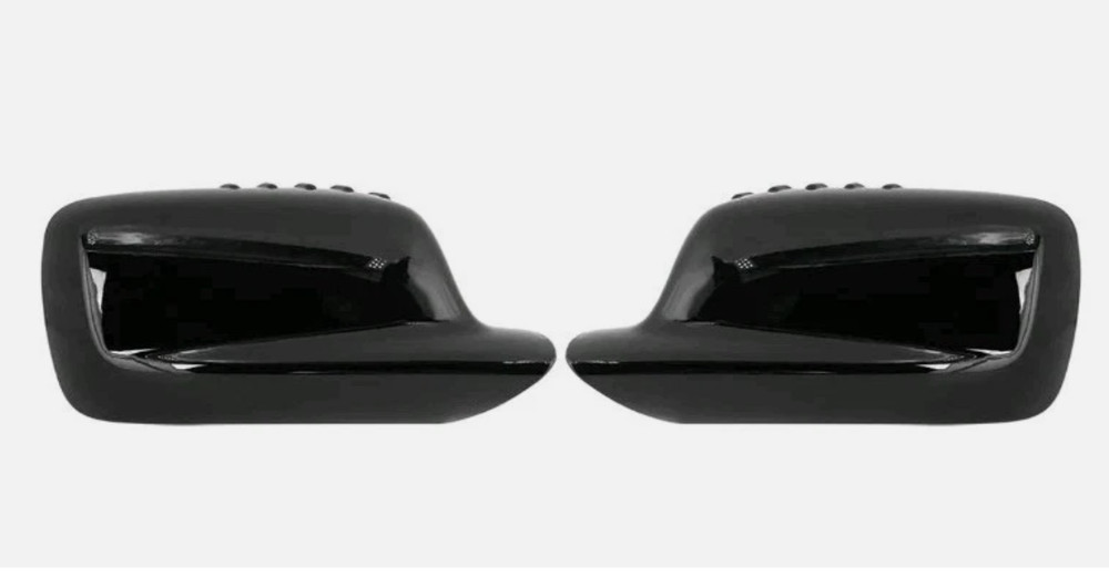 2Pcs Car Mirror Covering Cap Replacement for BMW E46 E65 E66 745i gloss black