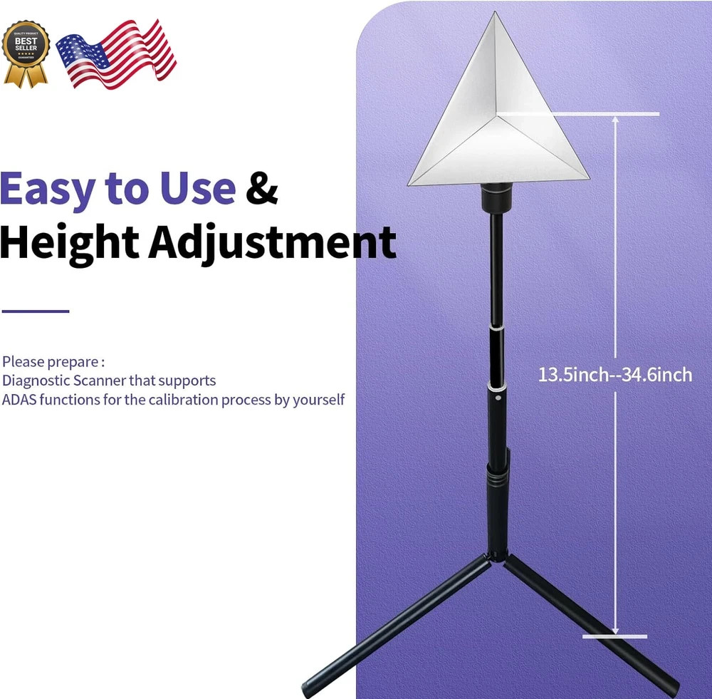 Radar Aiming Corner Reflector Target ADAS Calibration Tool with Stand,ADAS Ca...