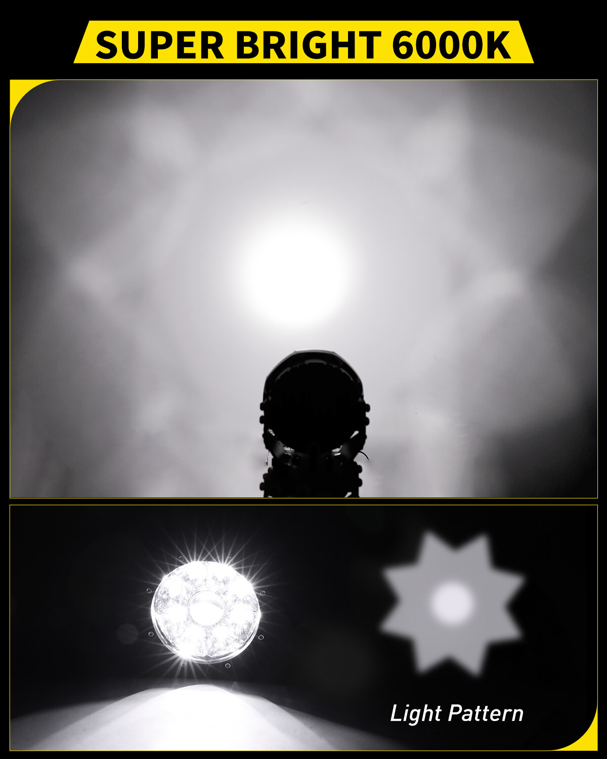 Pair 5" LED Work Lights Super Bright Offroad Driving Auxiliary Pods +2leads Wire