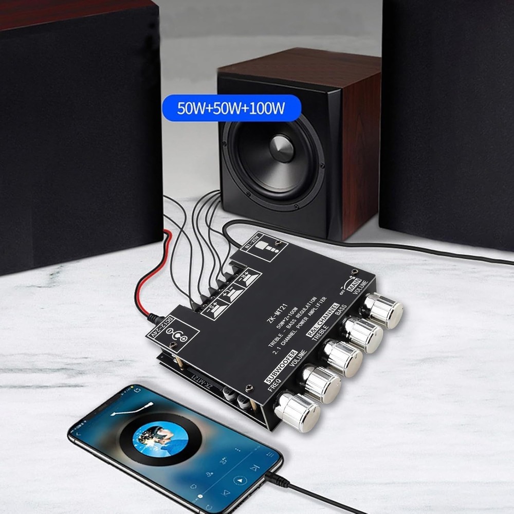 Bluetooth Power Amplifier Board with Subwoofer Audio Power Amplifier Module