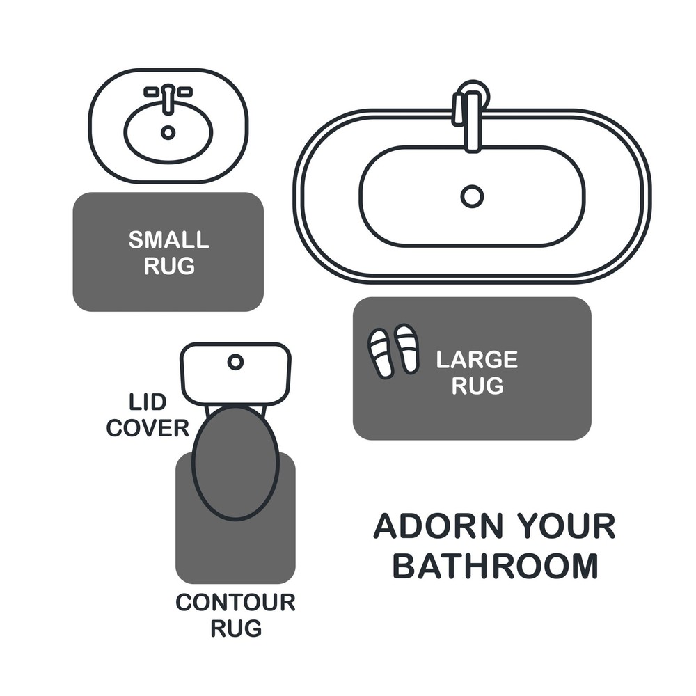 Mainstays Black Bath Rug - 24"x40" Large, Basic Polyester,Absorbent Bathroom Mat